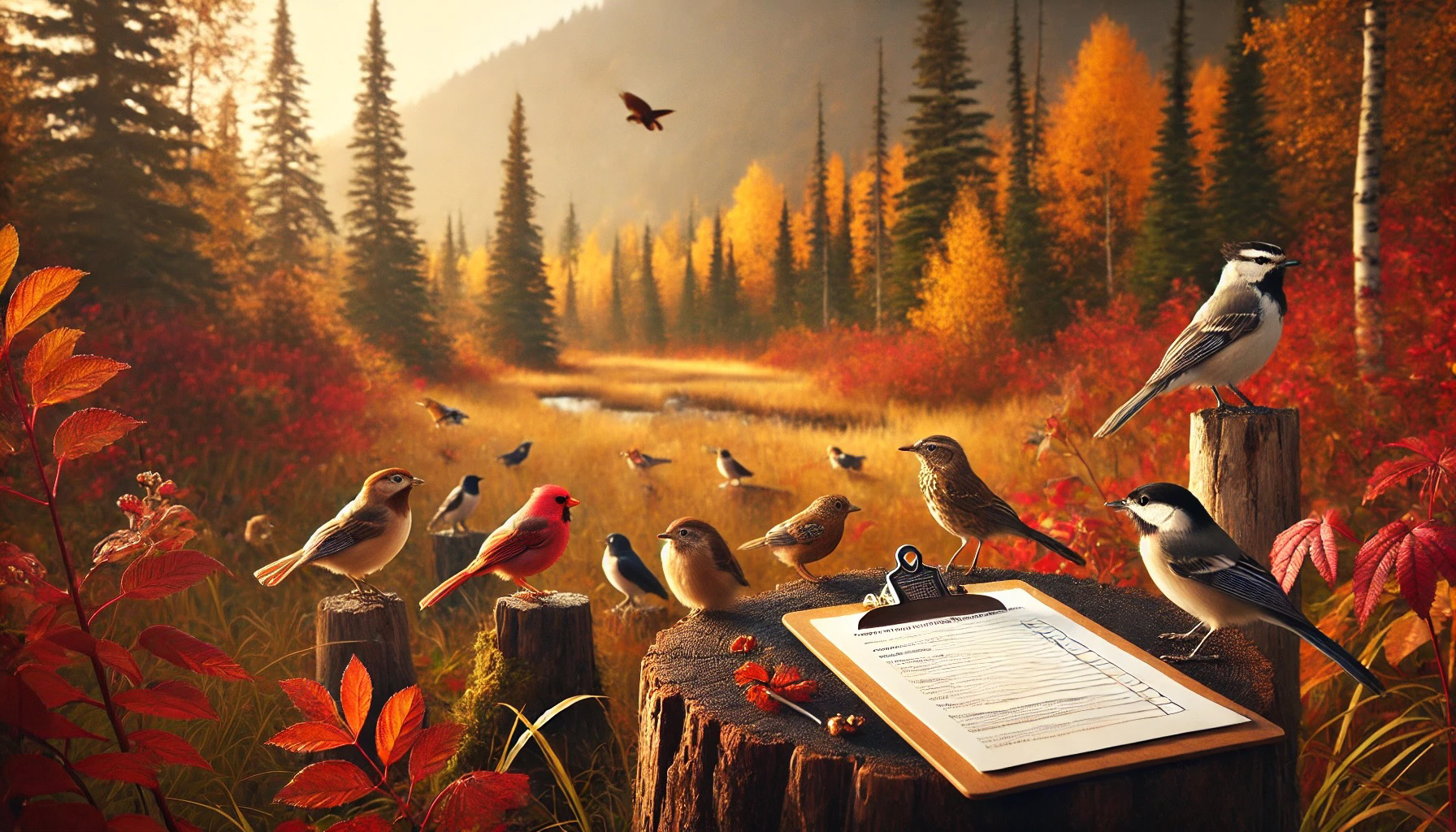 AI generated birds around a voting clipboard!